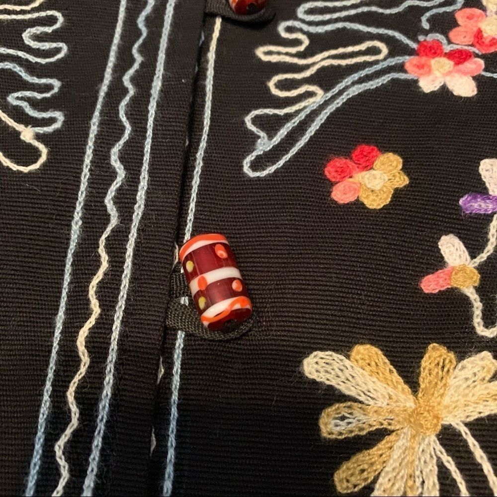 Draper’s & Damon’s Boho Floral Embroidered Boxy Jacket | M | EUC | High Quality! - Picture 5 of 7